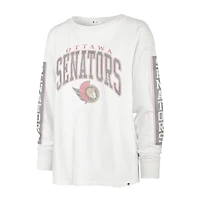 T-shirt à manches longues pour femme '47 Cream Ottawa Senators Statement