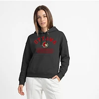 Women's Champion  Black Ottawa Senators Arched Pill Box Hoodie