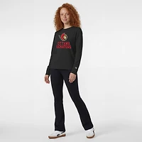 Women's Champion  Black Ottawa Senators Wordmark Lockup Long Sleeve T-Shirt