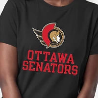 Women's Champion  Black Ottawa Senators Wordmark Lockup T-Shirt
