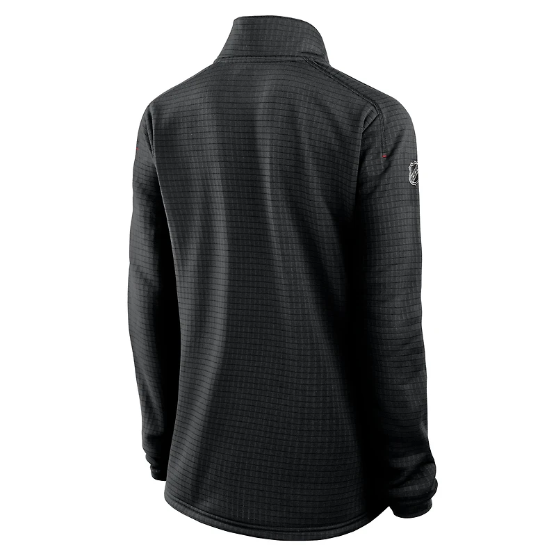 Pull à glissière quart de tour Authentic Pro Rink noir pour femmes Fanatics des Sénateurs d'Ottawa