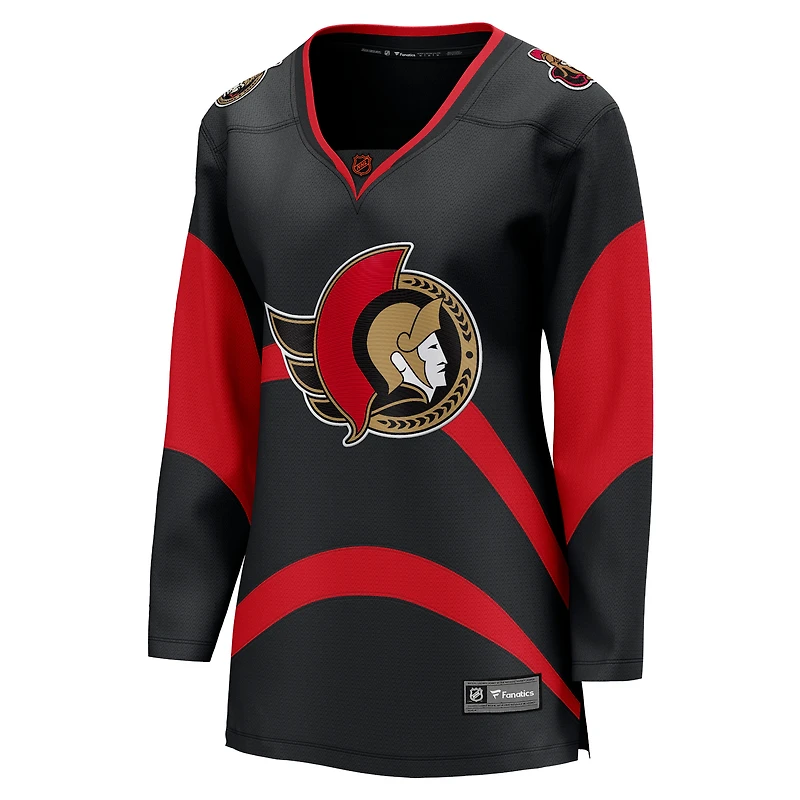 Sénateurs d'Ottawa noirs Fanatics pour femmes - Maillot vierge Breakaway édition spéciale 2.0