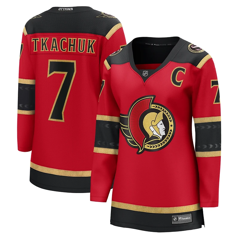Women's Fanatics Brady Tkachuk Red Ottawa Senators Alternate Breakaway Jersey