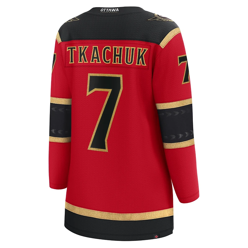 Women's Fanatics Brady Tkachuk Red Ottawa Senators Alternate Breakaway Jersey