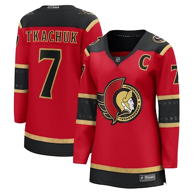 Women's Fanatics Brady Tkachuk Red Ottawa Senators Alternate Breakaway Jersey