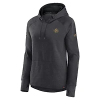 Women's Fanatics  Gray Ottawa Senators Authentic Pro Raglan Pullover Hoodie