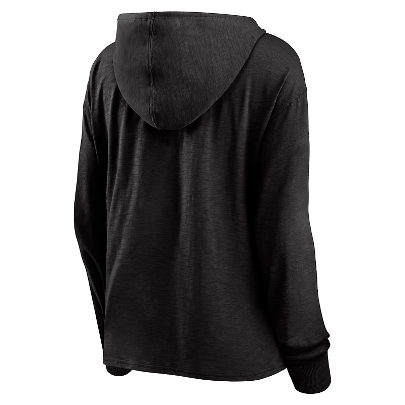 Sweat à capuche True Classic pour femme Fanatics Heather Black des Sénateurs d'Ottawa