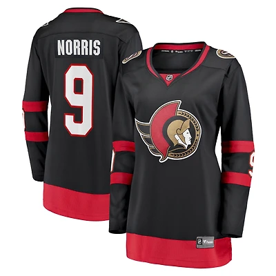 Women's Fanatics Josh Norris Black Ottawa Senators Home Breakaway - Player Jersey