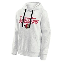Sweat à capuche matelassé True Classics Oatmeal pour femmes des Sénateurs d'Ottawa Fanatics
