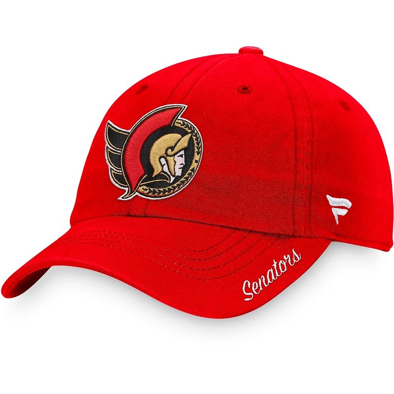 Women's Fanatics Red Ottawa Senators Core Primary Logo - Adjustable Hat
