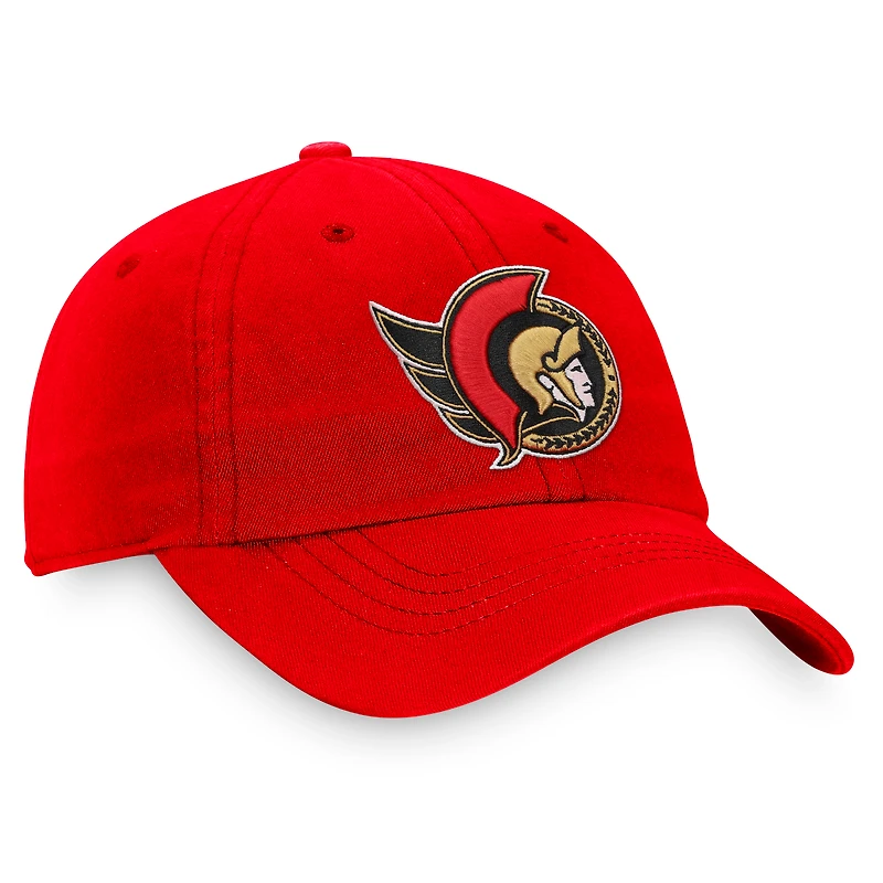 Casquette réglable avec logo principal des Sénateurs d'Ottawa Fanatics pour femmes, rouge