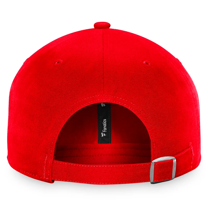 Casquette réglable avec logo principal des Sénateurs d'Ottawa Fanatics pour femmes, rouge