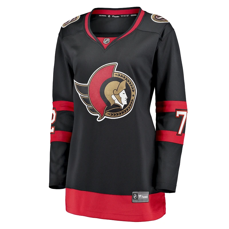 Fanatics pour femmes Thomas Chabot Noir Maillot d'échappée à domicile des Sénateurs d'Ottawa