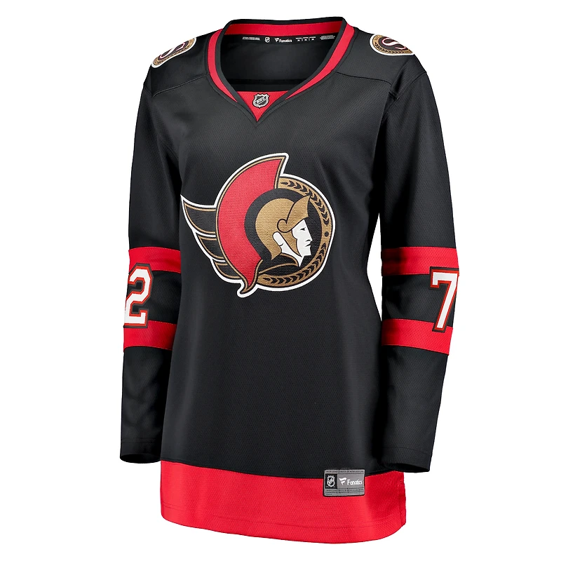 Fanatiques féminines de marque Thomas Chabot Black Ottawa Senators 2020/21 Domicile - Maillot Premier Breakaway Player