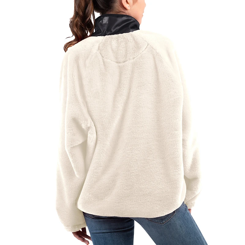 Women's G-III 4Her by Carl Banks  White Ottawa Senators Center Field Dolman Oversized Half-Snap Jacket