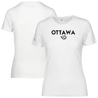 T-shirt capsule Maddox City pour femme des Sénateurs d'Ottawa blanc Levelwear
