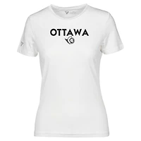 T-shirt capsule Maddox City pour femme des Sénateurs d'Ottawa blanc Levelwear