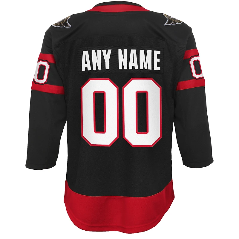 Youth Black Ottawa Senators 2020/21 Domicile - Maillot personnalisé Premier