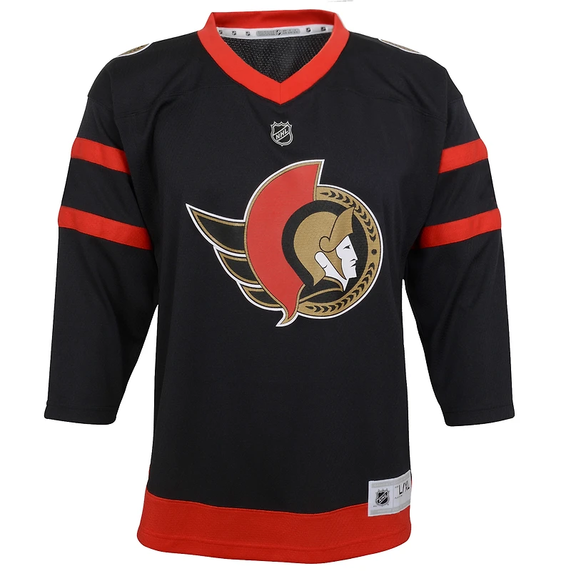 Youth Black Ottawa Senators 2020/21 Home - Replica Custom Jersey