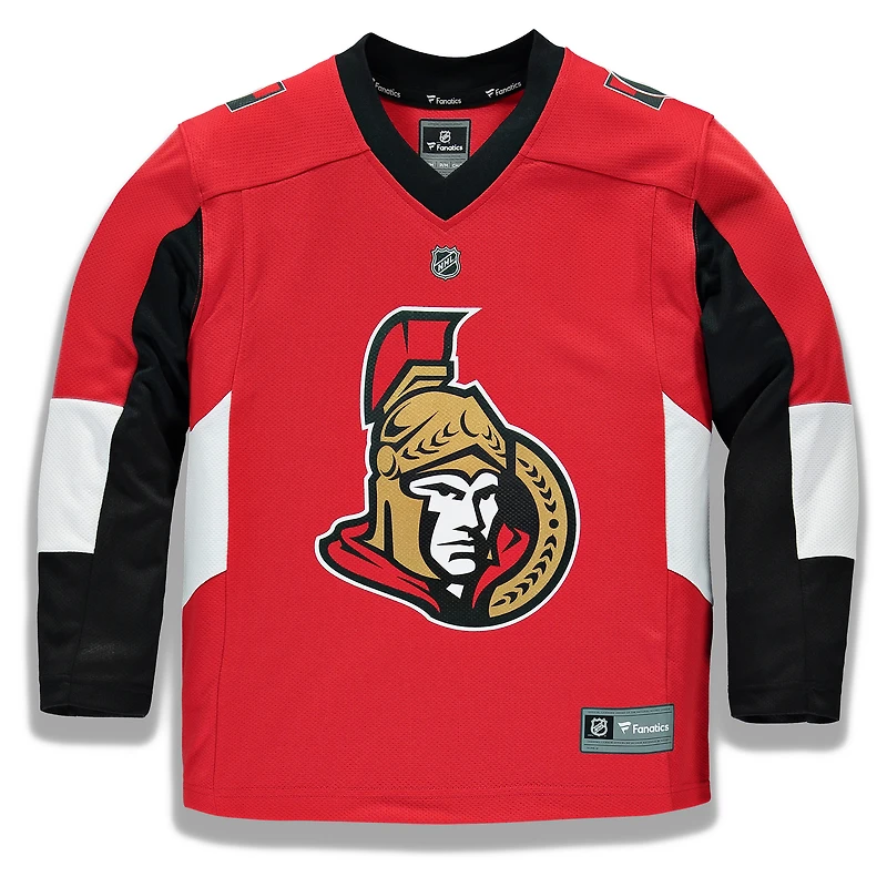 Youth Fanatics Red Ottawa Senators Home Replica - Blank Jersey