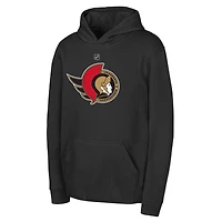 Sweat à capuche noir Outerstuff pour jeunes avec logo principal des Sénateurs d'Ottawa