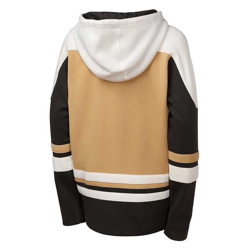 Sweat à capuche col en V Ageless Raglan des Sénateurs d'Ottawa de couleur beige pour jeunes Outerstuff