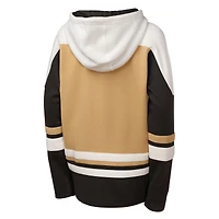 Sweat à capuche col en V Ageless Raglan des Sénateurs d'Ottawa de couleur beige pour jeunes Outerstuff