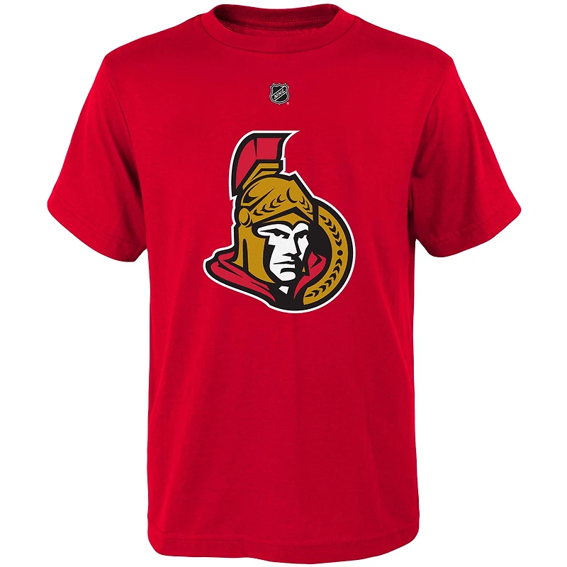 Jeunes Thomas Chabot Red Ottawa Senators Nom et numéro du joueur - T-shirt