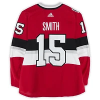 Zack Smith Ottawa Senators Practice-Used #15 Red adidas Jersey vs. Montreal Canadiens on December 16, 2017 - NHL100 Classic - Worn During Warm-Ups