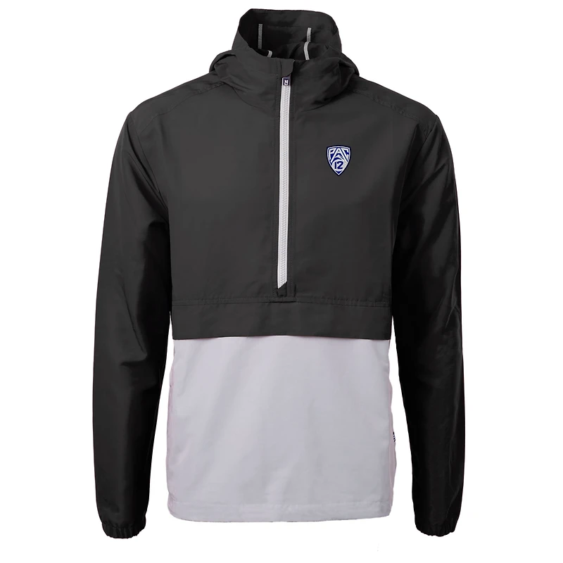 Men's Cutter & Buck  Black Pac-12 Gear Charter Eco Recycled Anorak Half-Zip Jacket