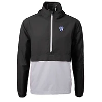 Men's Cutter & Buck  Black Pac-12 Gear Charter Eco Recycled Anorak Half-Zip Jacket