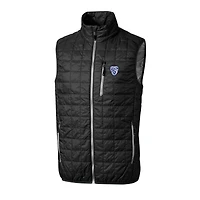 Gilet matelassé isolant entièrement zippé Rainier PrimaLoft Eco pour homme, noir, Cutter & Buck Pac-12 Gear