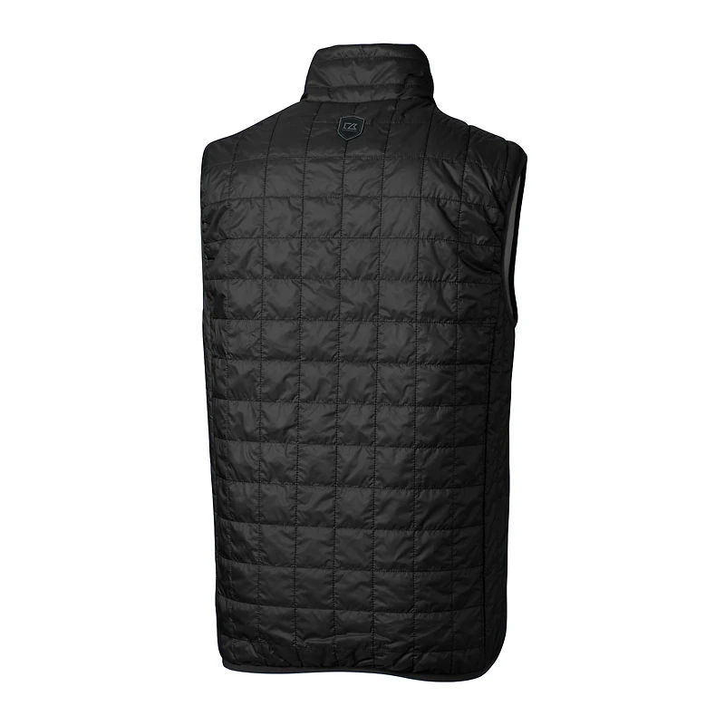 Gilet matelassé isolant entièrement zippé Rainier PrimaLoft Eco pour homme, noir, Cutter & Buck Pac-12 Gear