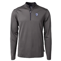 Men's Cutter & Buck  Black Pac-12 Gear Virtue Eco Pique Micro Stripe Recycled Polo
