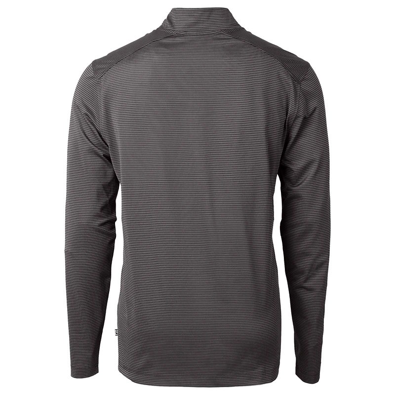 Men's Cutter & Buck  Black Pac-12 Gear Virtue Eco Pique Micro Stripe Recycled Polo
