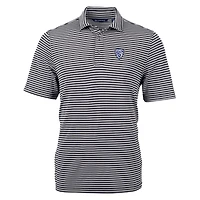 Polo recyclé à rayures écologiques et piqué noir Pac-12 Gear Virtue pour homme Cutter & Buck