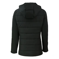 Women's Cutter & Buck  Black Pac-12 Gear Evoke Hybrid Eco Softshell Recycled Full-Zip Hoodie Jacket