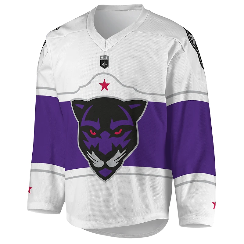 Maillot Panther City Lacrosse Club Replica Blanc/Violet pour Homme