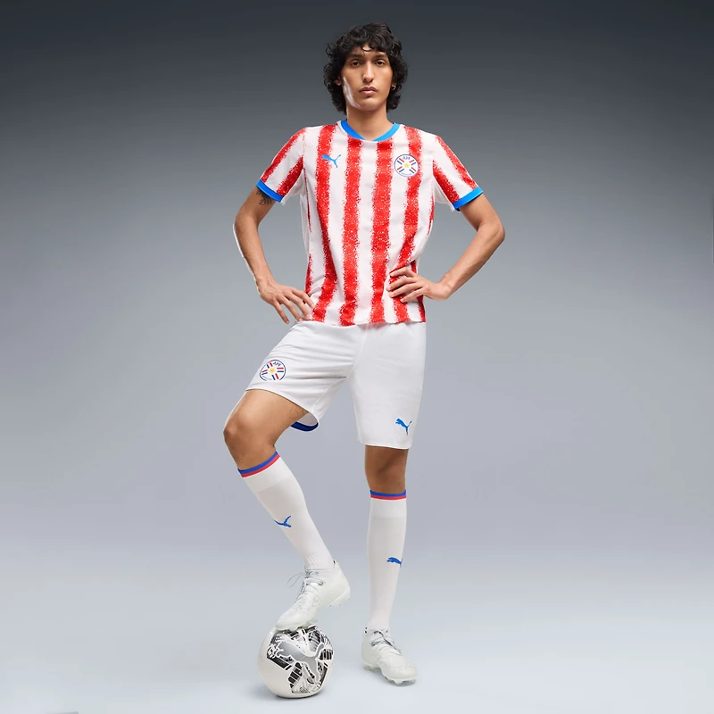 Maillot domicile authentique Puma blanc de l'équipe nationale du Paraguay 2026 pour homme