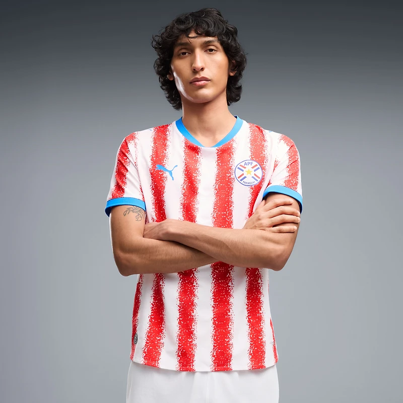 Maillot domicile authentique Puma blanc de l'équipe nationale du Paraguay 2026 pour homme