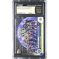 Carte Paris Saint-Germain 2024-25 Topps Now UEFA CL '25 Vainqueurs de la Ligue des Champions UEFA #159 Authentifiée CGC État PRISTINE 10