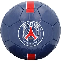Bradley Barcola Paris Saint-Germain Autographed Blue Soccer Ball
