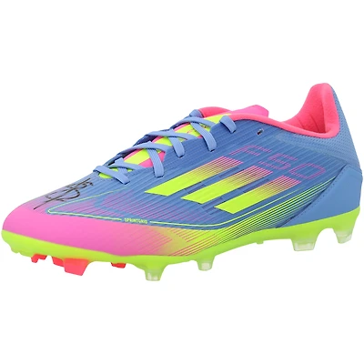 Crampons de football adidas F50 violets autographiés par Bradley Barcola (Paris Saint-Germain)