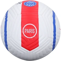 Bradley Barcola Paris Saint-Germain Autographed White Soccer Ball