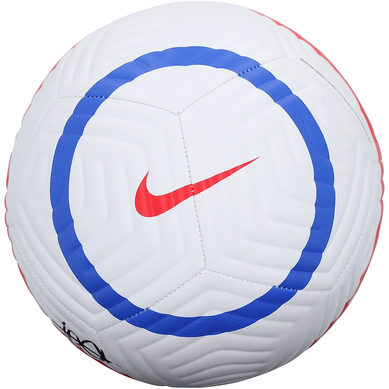 Ballon de football blanc autographié par Bradley Barcola (Paris Saint-Germain)