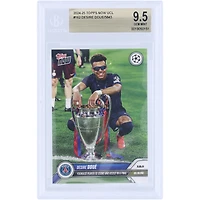 Désiré Doué Paris Saint-Germain 2024-25 Topps Now UCL Youngest Player to Score and Assist in a Final #162 BGS Authenticated 9.5 Card