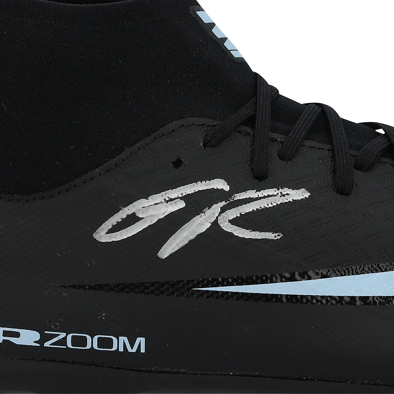 Crampons de football Nike Mercurial noirs autographiés par Gonçalo Ramos (Paris Saint-Germain)