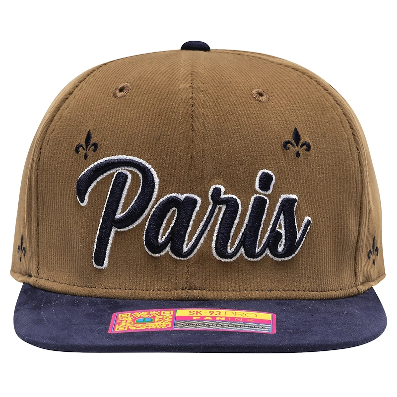 Casquette réglable Fan Ink marron/marine Paris Saint-Germain Whisky pour homme