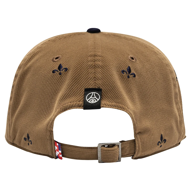 Casquette réglable Fan Ink marron/marine Paris Saint-Germain Whisky pour homme