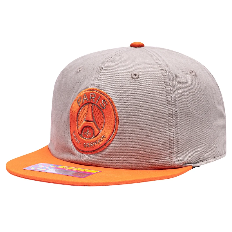 Casquette Snapback Paris Saint-Germain Wander Fan Ink marron/orange pour homme